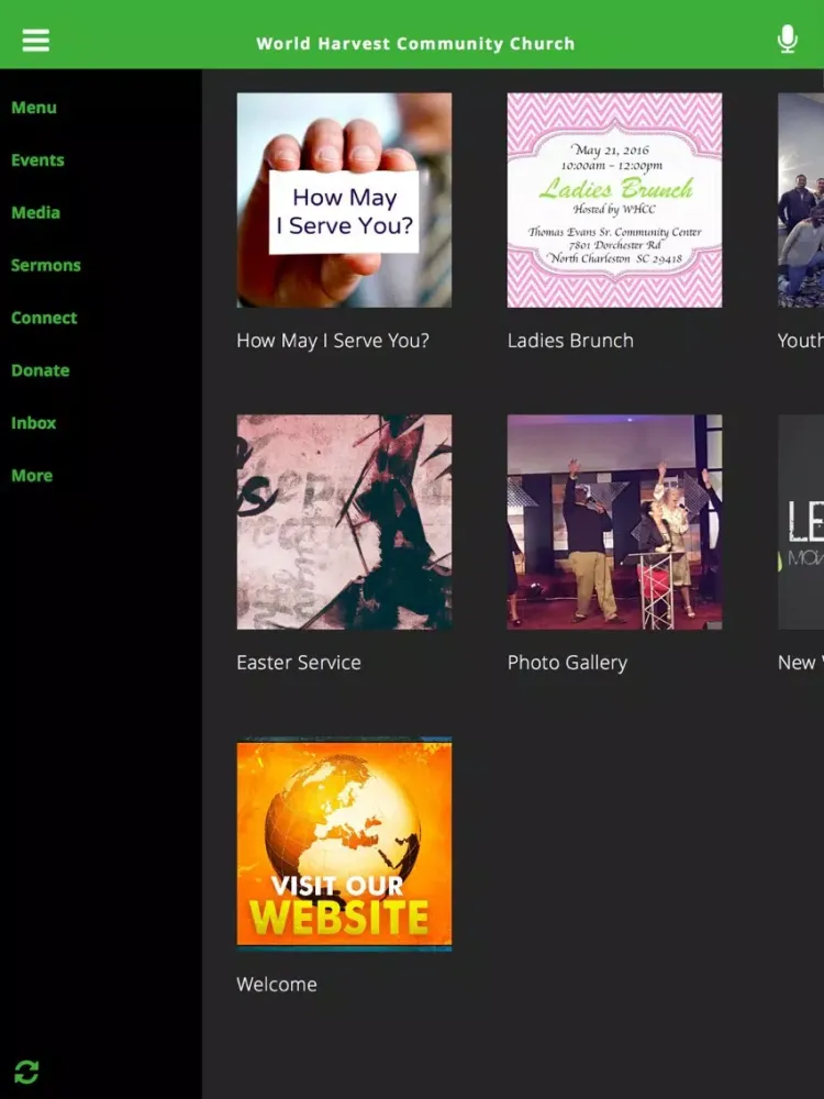World Harvest Community Church iPad  Screenshots
