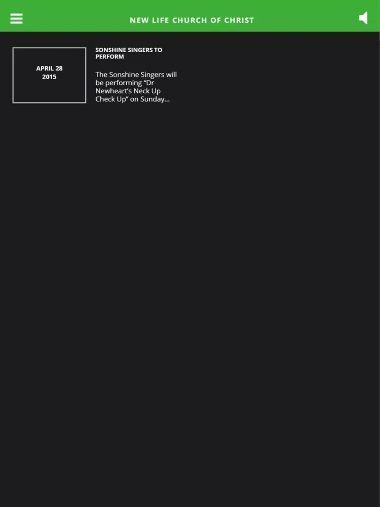 Скриншоты New Life Church of Christ iPad 