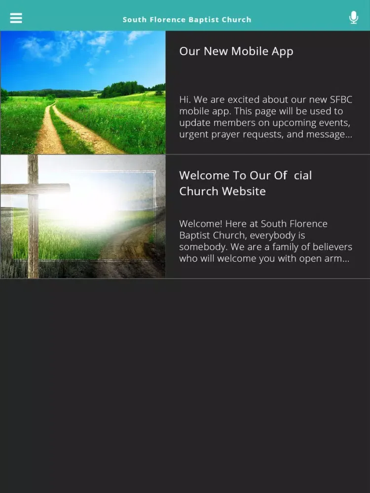 South Florence Baptist Church iPad 应用截图