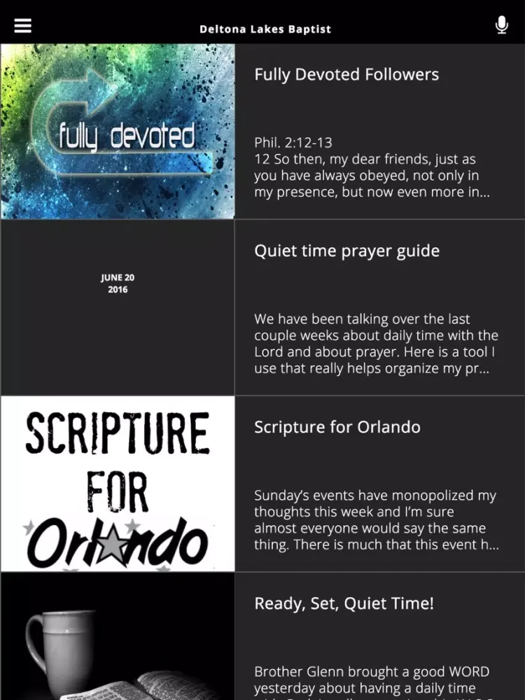 Deltona Lakes Baptist iPad  Screenshots