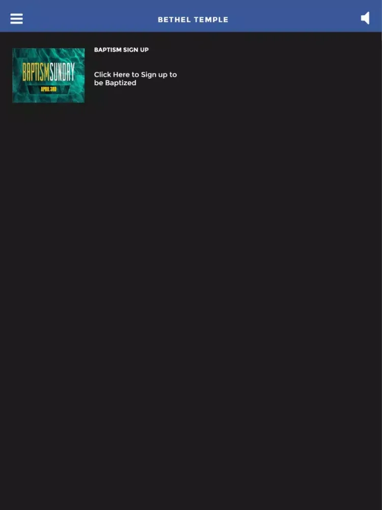 Bethel Temple iPad  Ekran Görüntüleri