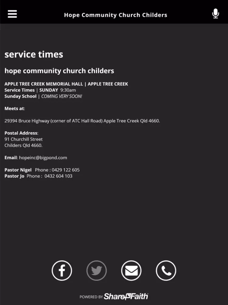 Скриншоты Hope Community Church Childers iPad 
