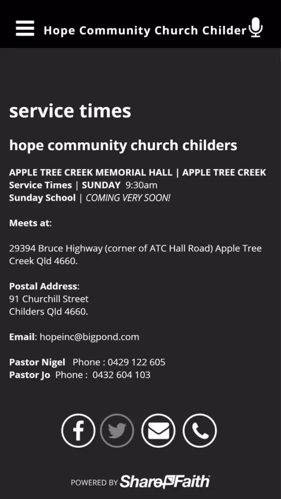 Скриншоты Hope Community Church Childers