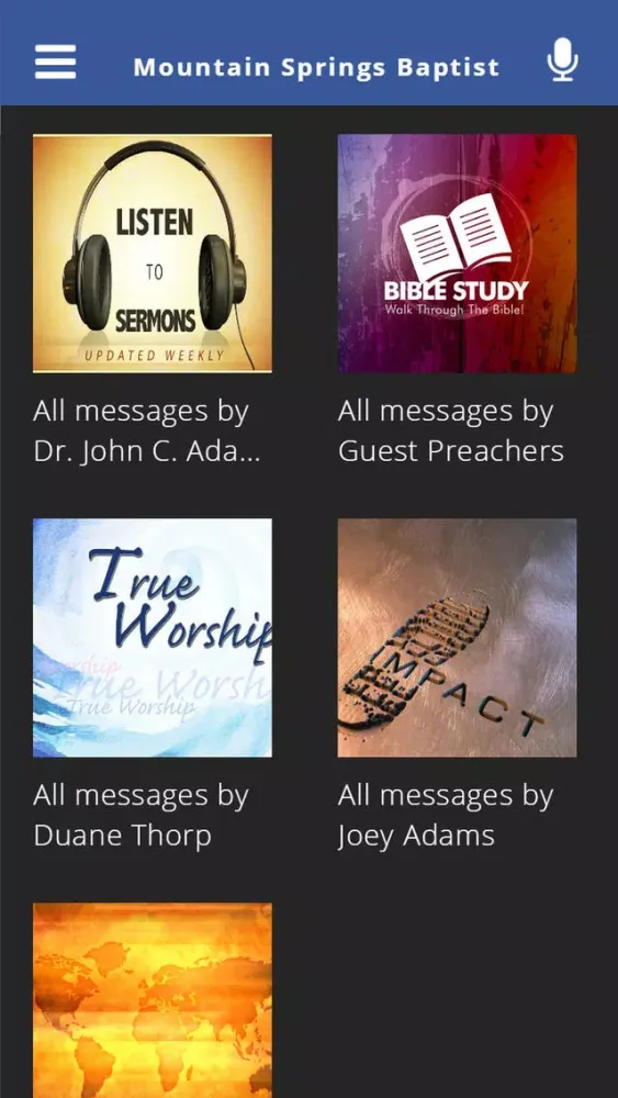 Tangkapan layar Mountain Springs Baptist