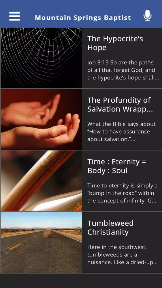 Tangkapan layar Mountain Springs Baptist