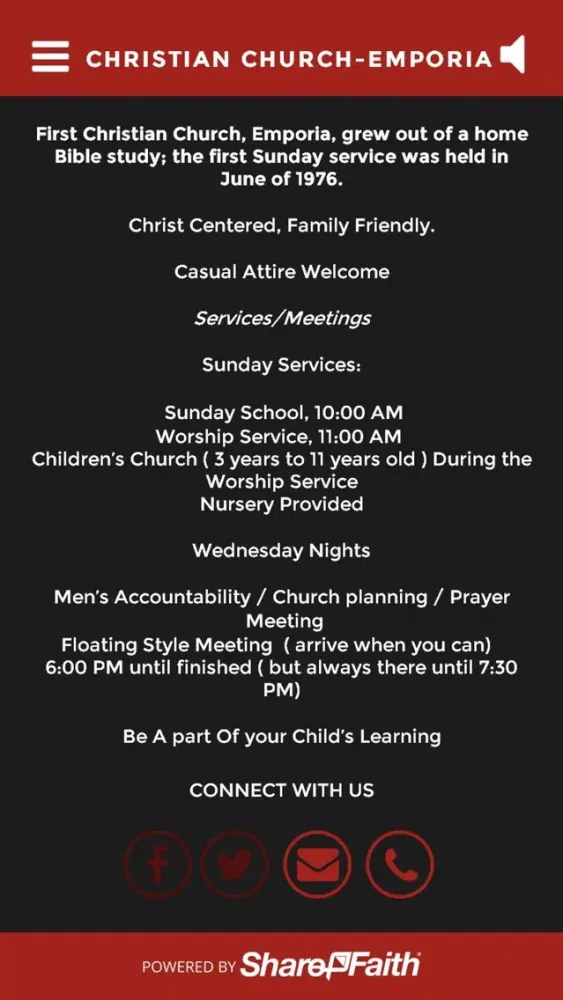 Zrzuty ekranu Christian Church-Emporia,Va.