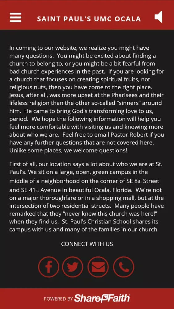 Скриншоты Saint Paul's UMC Ocala