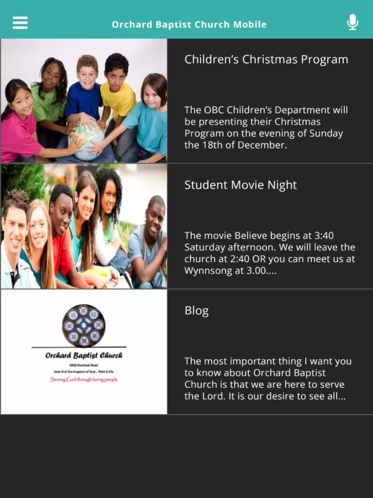 تصاویر Orchard Baptist Church Mobile iPad 