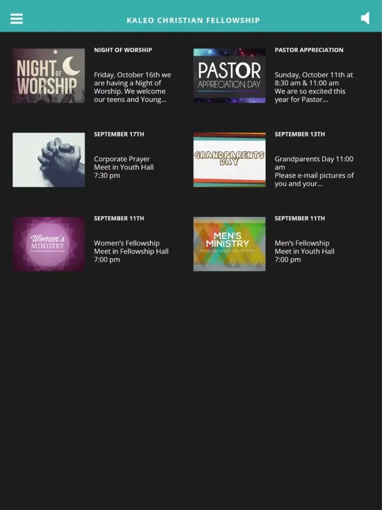 Kaleo Christian Fellowship iPad  سکرین شاٹس