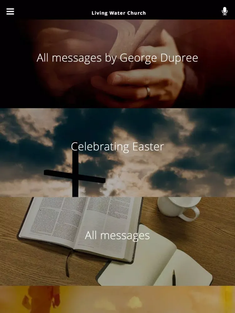ภาพหน้าจอของ Living Water Church Riverhead iPad 