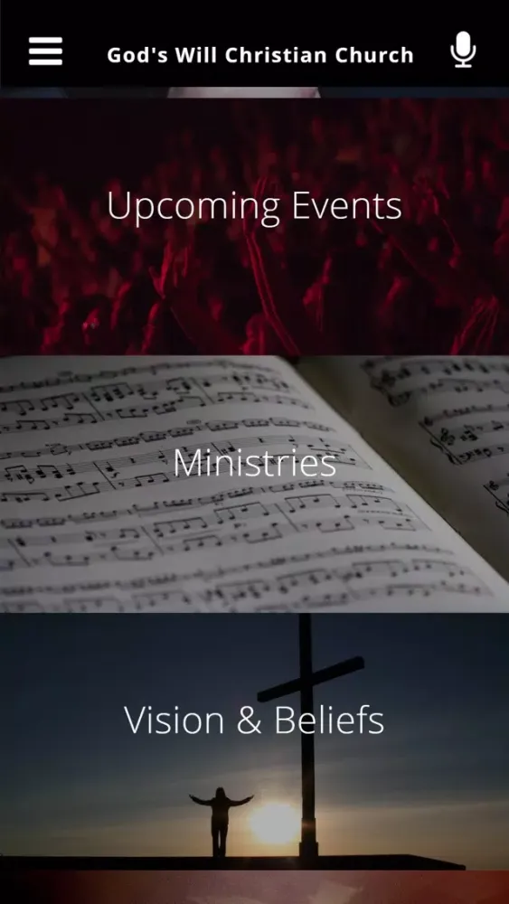 Zrzuty ekranu God's Will Christian Church