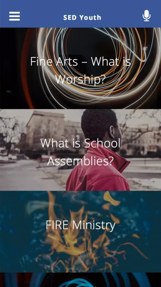 Capturas de tela do SED Youth