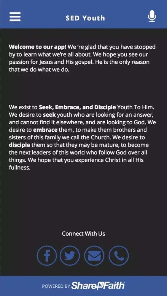 Capturas de tela do SED Youth