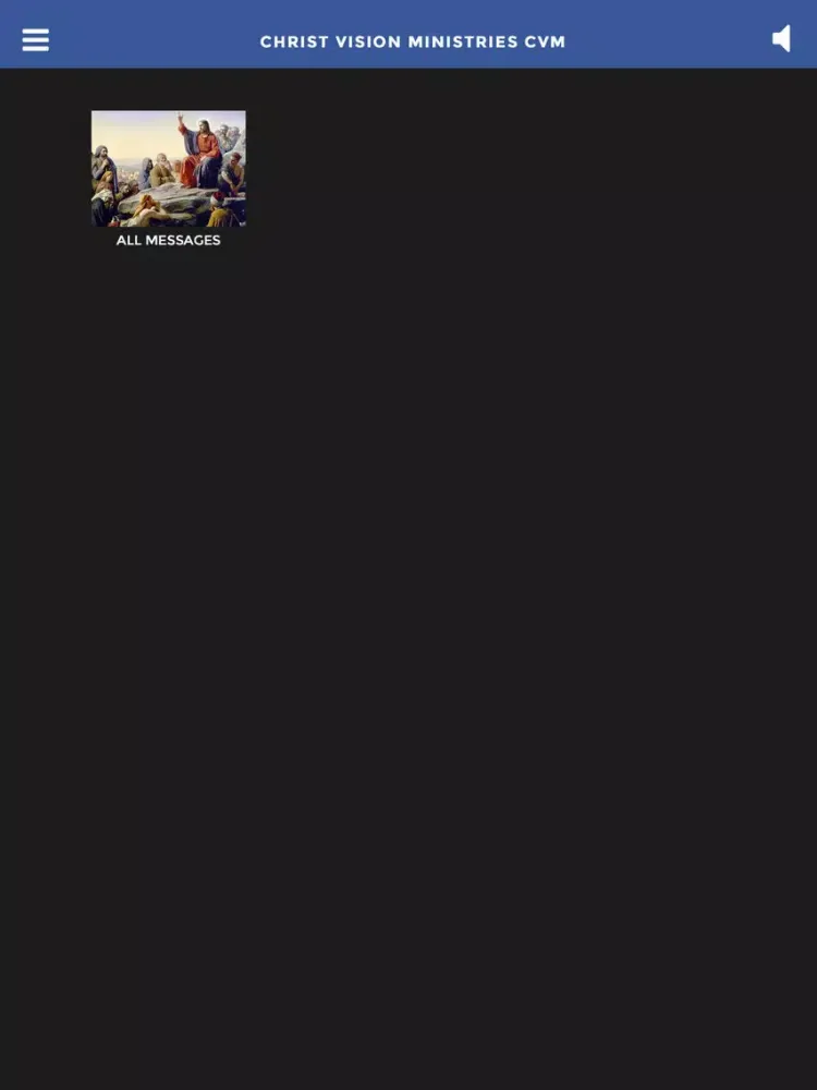 Tangkapan skrin Christ Vision Ministries CVM iPad 