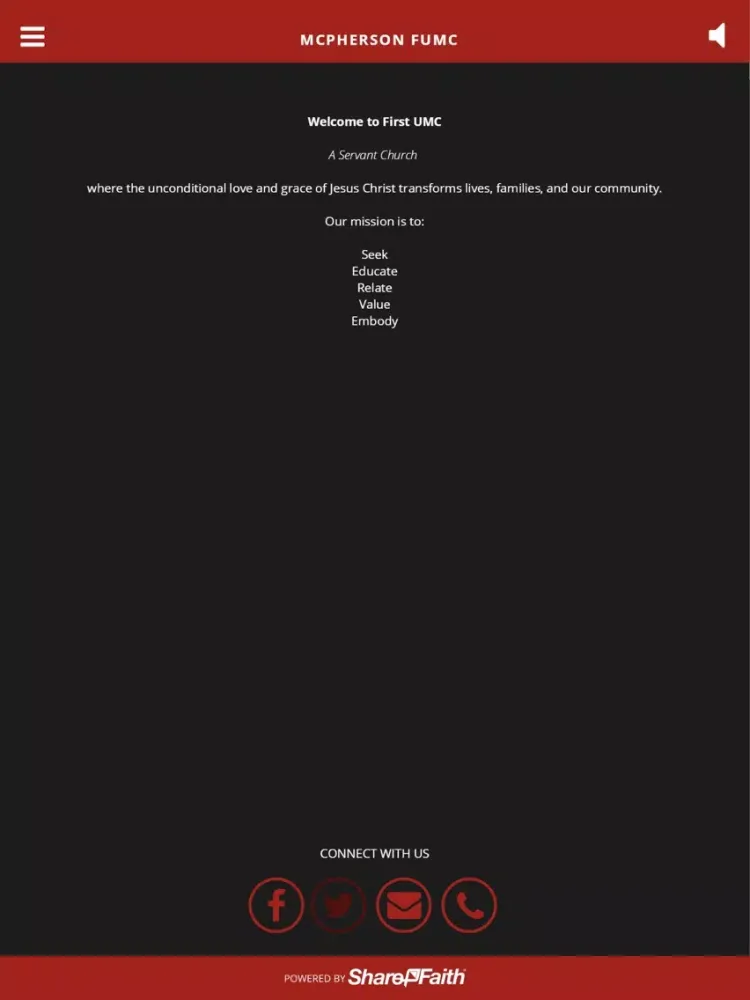 McPherson FUMC iPad  Screenshots