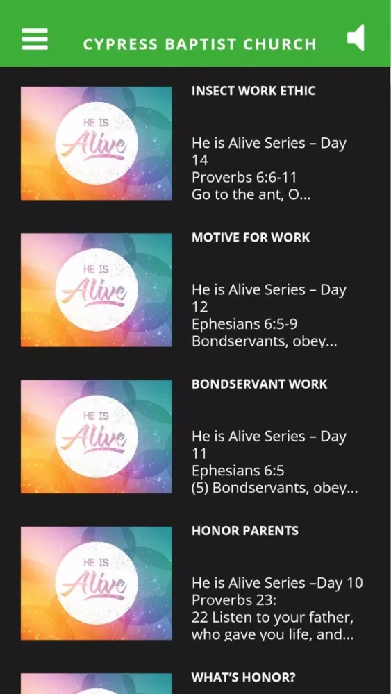 Cypress Baptist Church Mobile Screenshots