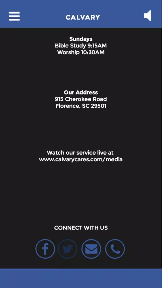 Zrzuty ekranu Calvary Baptist Florence, SC