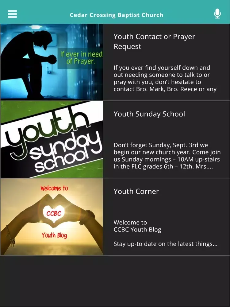Скриншоты Cedar Crossing Baptist Church iPad 