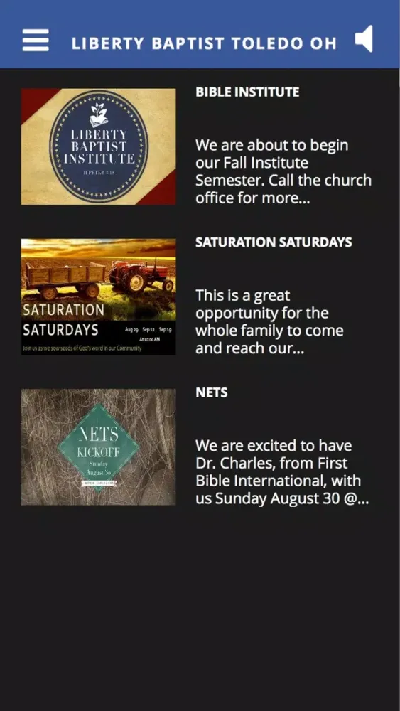 Capturas de pantalla de Liberty Baptist Toledo OH