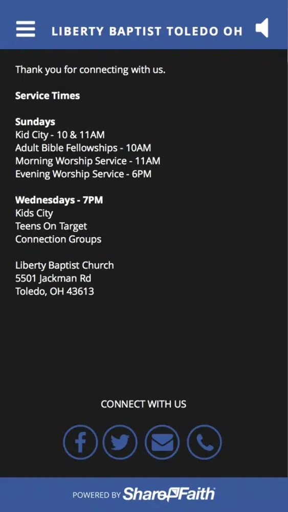 Capturas de pantalla de Liberty Baptist Toledo OH