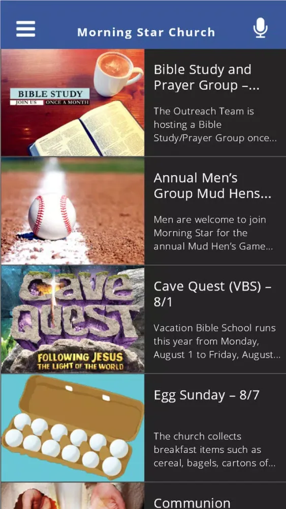 Capturas de pantalla de Morning Star Church