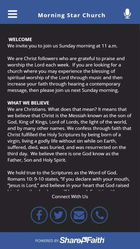 Capturas de pantalla de Morning Star Church