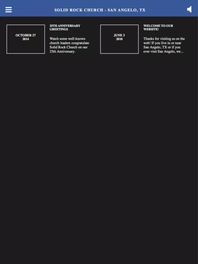 Solid Rock Church - San Angelo iPad  Screenshots