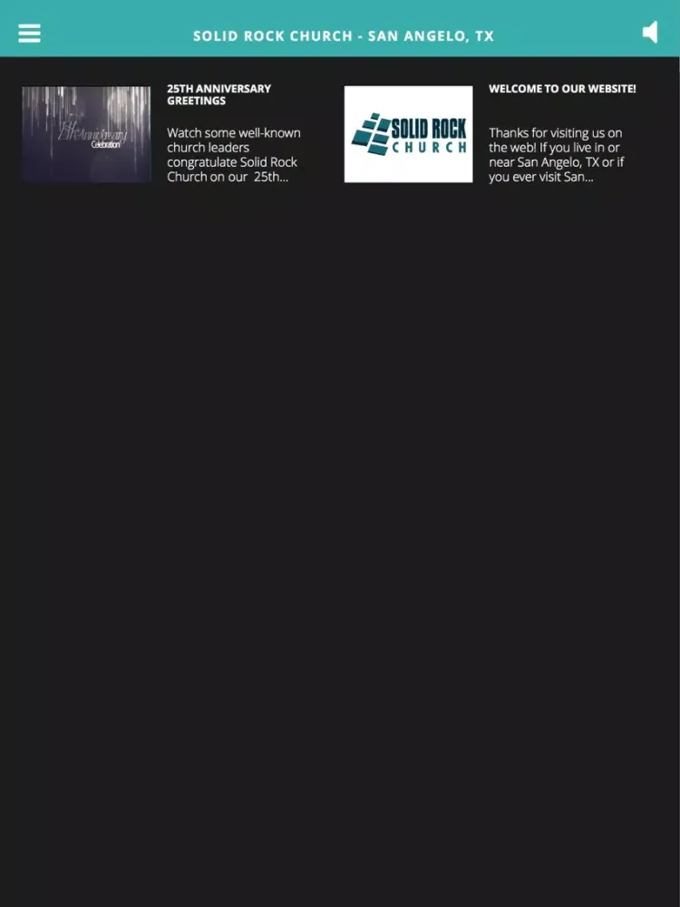 Solid Rock Church - San Angelo iPad  Screenshots