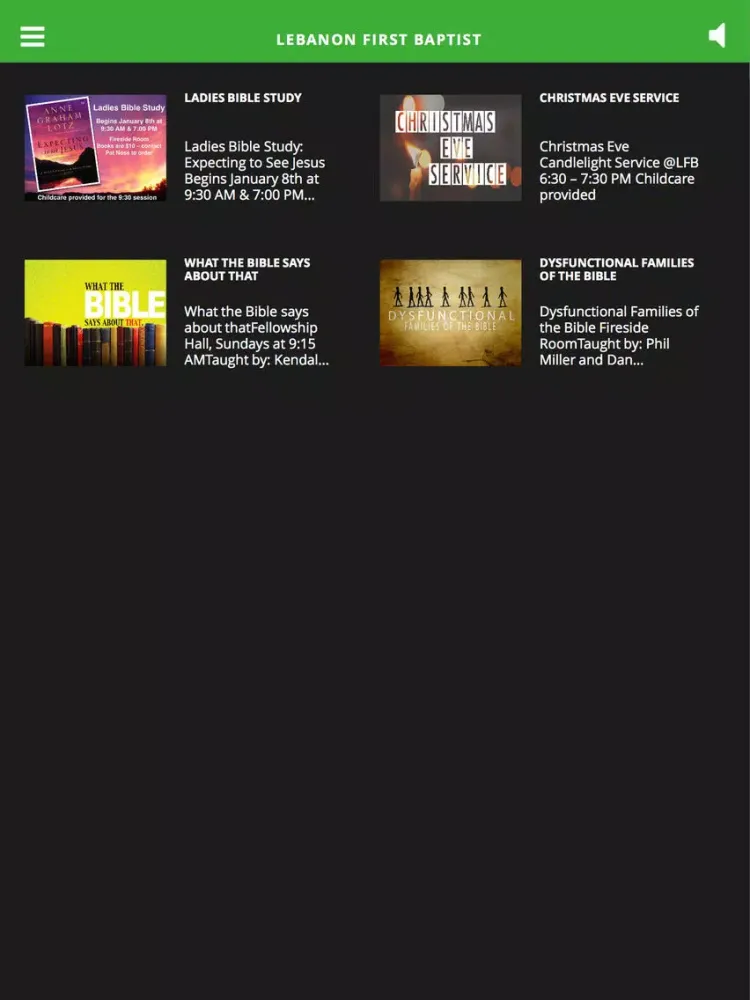 Lebanon First Baptist iPad  Screenshots
