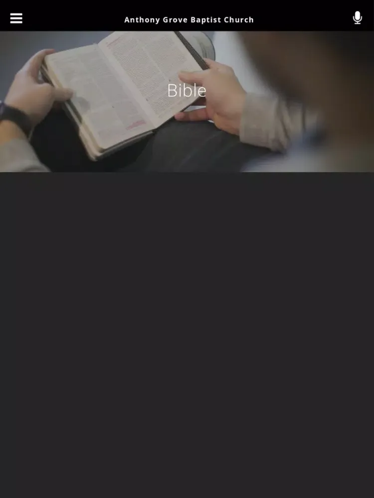 Tangkapan layar Anthony Grove Baptist Church iPad 