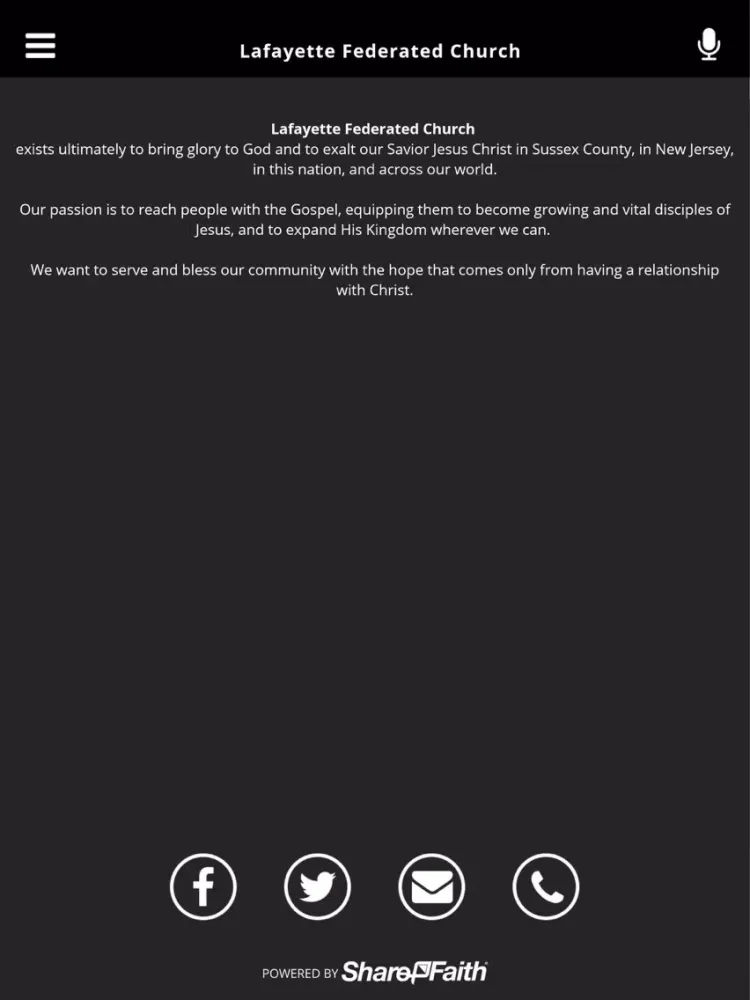 Screenshot di Lafayette Federated Church iPad 