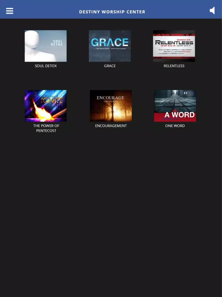 Capturas de tela do DWC Christian Church iPad 
