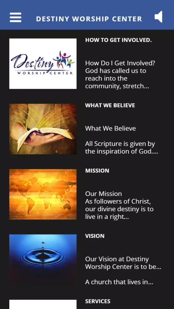 Capturas de tela do DWC Christian Church