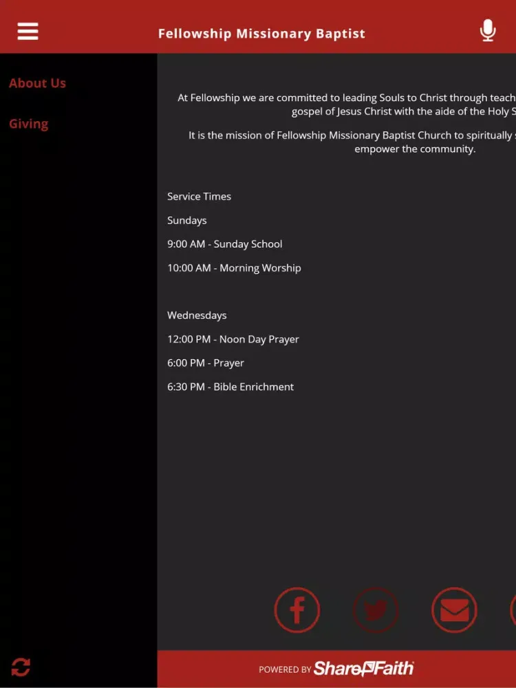 Captures d'écran de Fellowship Missionary Baptist iPad 