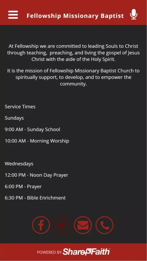 Captures d'écran de Fellowship Missionary Baptist