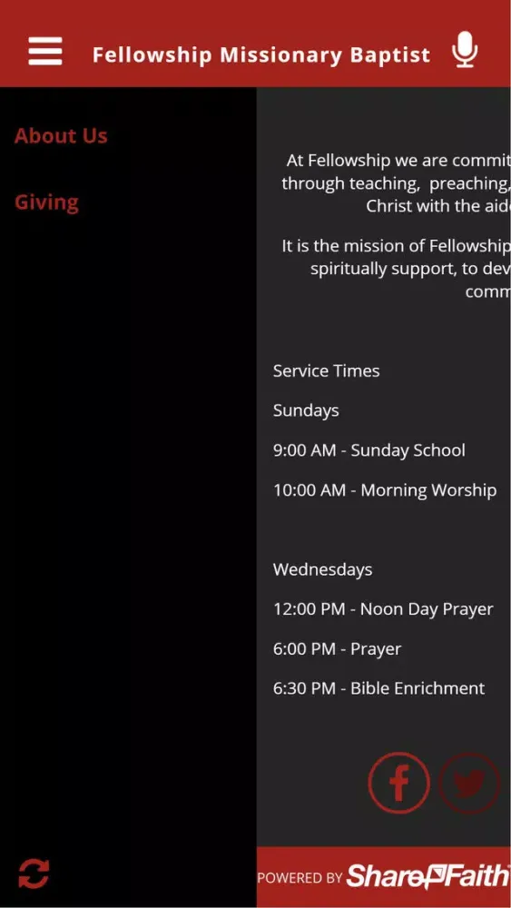 Captures d'écran de Fellowship Missionary Baptist