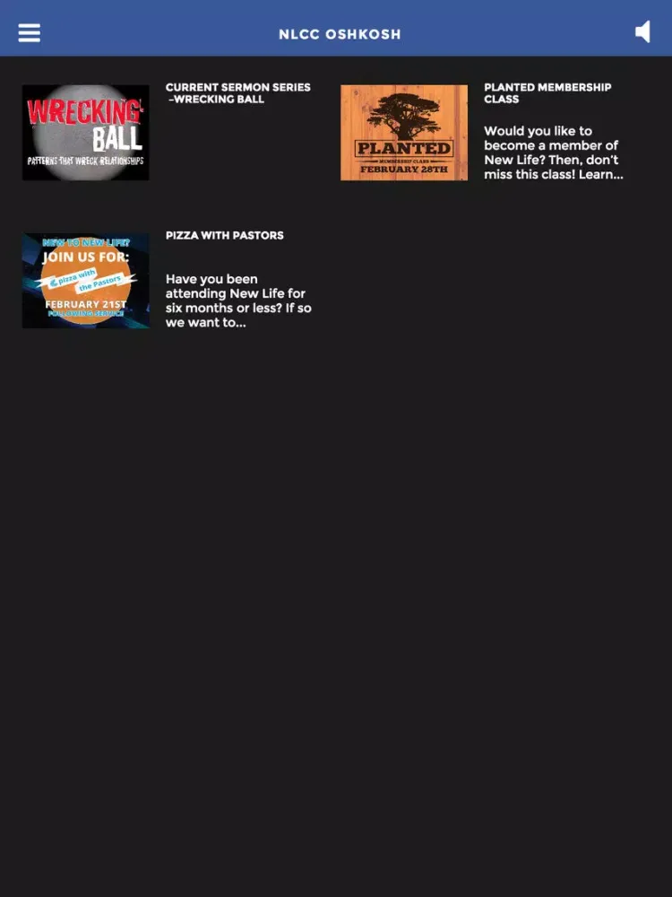 NLCC Oshkosh iPad  Screenshots