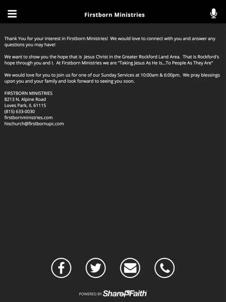 Firstborn Ministries iPad 应用截图