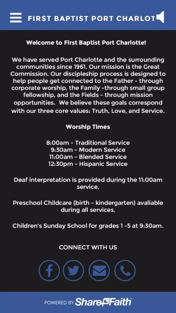 First Baptist Port Charlotte 스크린샷