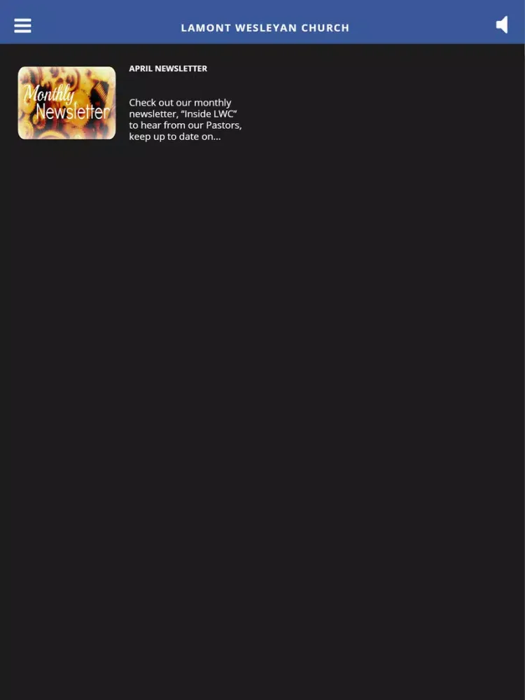 Lamont Wesleyan Church iPad  Ekran Görüntüleri