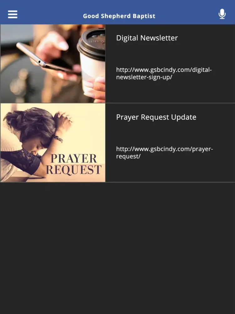 Captures d'écran de Good Shepherd Baptist iPad 