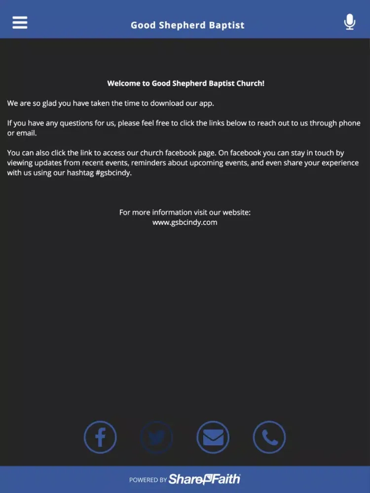 Captures d'écran de Good Shepherd Baptist iPad 