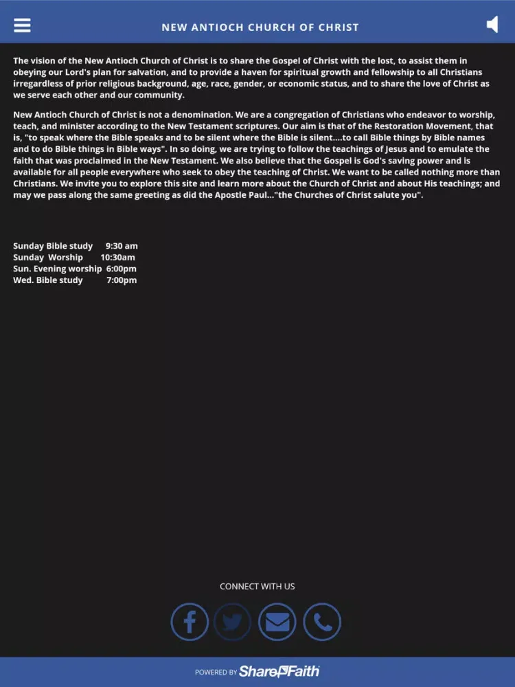 New Antioch Church of Christ iPad 应用截图