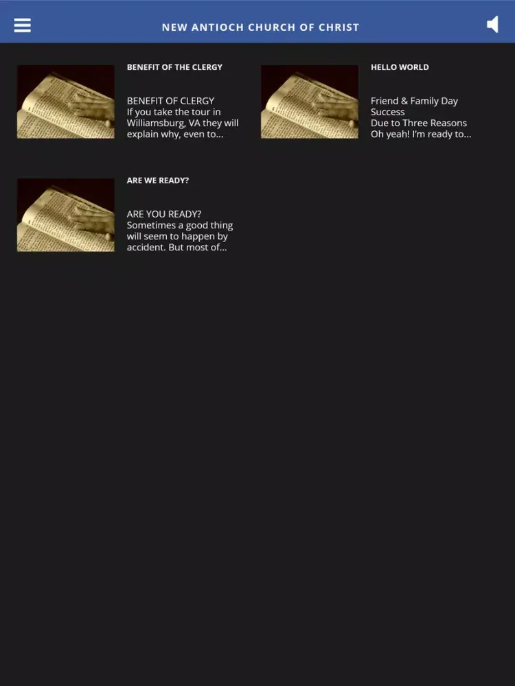 New Antioch Church of Christ iPad 应用截图