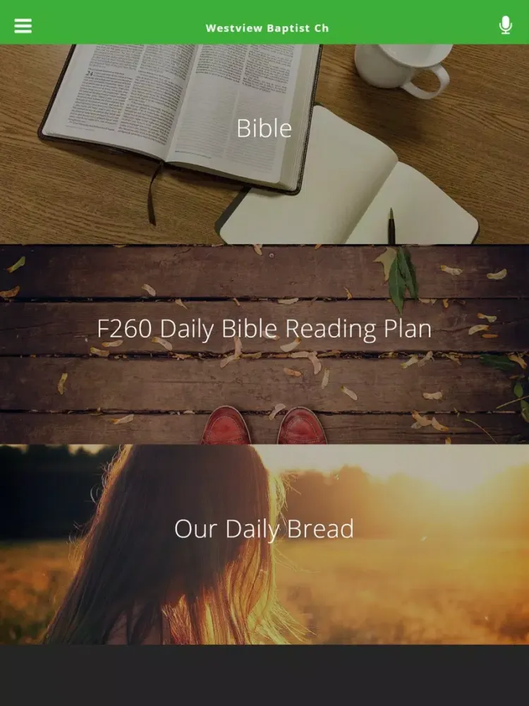 Ảnh chụp màn hình của Westview Baptist Church iPad 