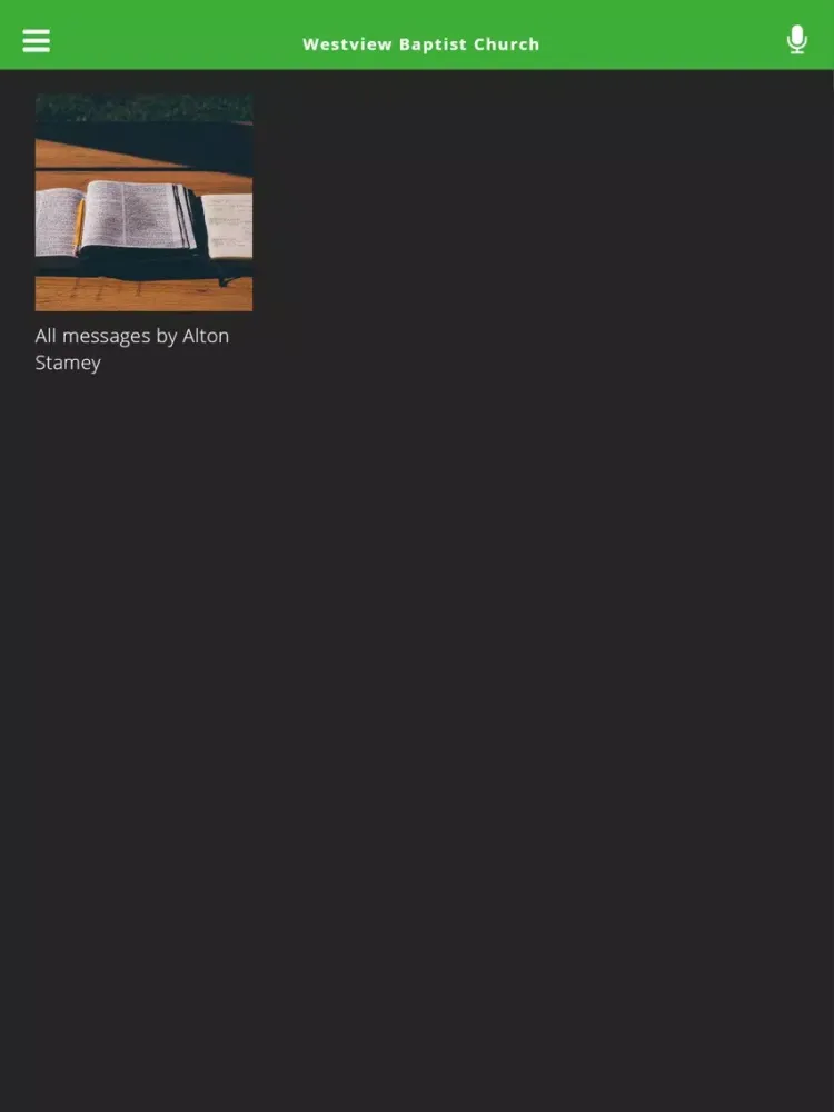 Ảnh chụp màn hình của Westview Baptist Church iPad 