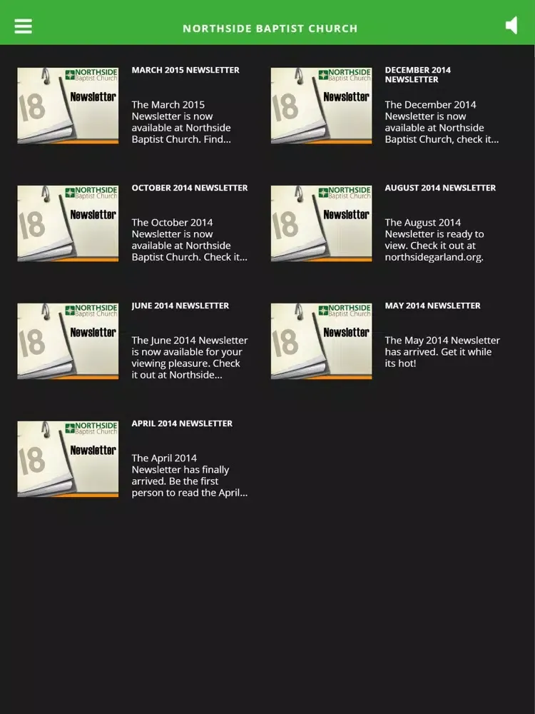 Northside Baptist Church, TX iPad  Screenshots