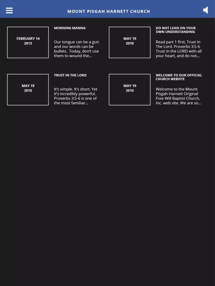 Capturas de tela do Mount Pisgah Harnett Church iPad 