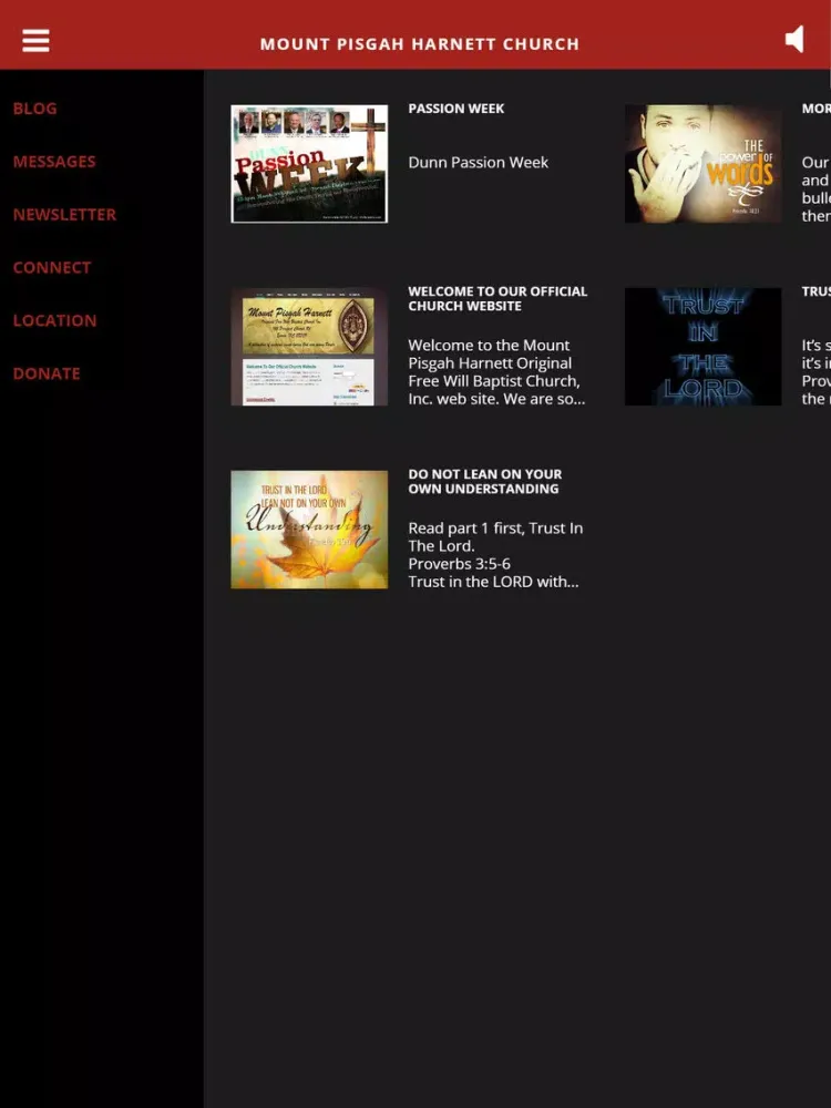 Capturas de tela do Mount Pisgah Harnett Church iPad 