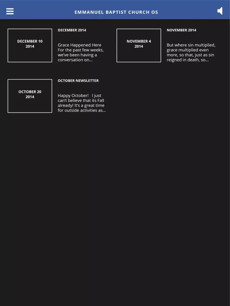 Emmanuel Baptist Church OS iPad 应用截图